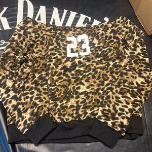 Cheetah Print 23 Off Shoulder Sweater
